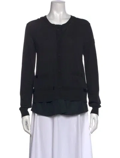 Pre-owned Moncler Scoop Neck Sweater In Black