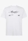 Moncler Script Logo Crewneck T-shirt In White
