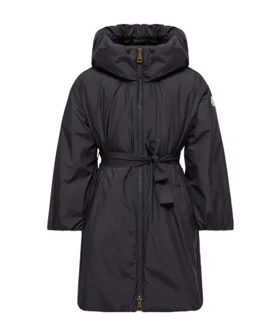Moncler Seble Hooded Down Jacket In Black