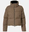 MONCLER SEBOUNE CROPPED BOUCLÉ DOWN JACKET