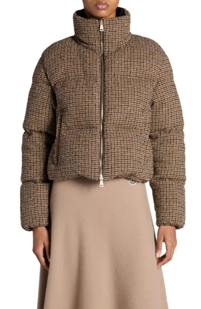 MONCLER MONCLER SEBOUNE HOUNDSTOOTH DOWN JACKET