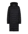 Moncler Sedan Logo Patch Hooded Coat In Black
