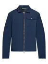 Moncler Zip-up Overshirt In Blue