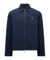 Moncler Zip-up Overshirt In Dark Blue