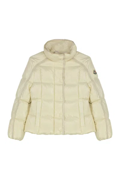 Moncler Kids' Selat Hooded Down Jacket In Panna