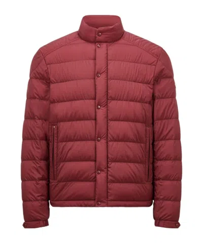 Moncler Selves Nylon Down Jacket In Soft Burgundy