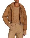 Moncler Selle Convertible Puffer Jacket In Brown