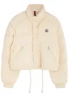 Moncler Selle Quilted Nylon Jacket In Cream