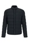 Moncler Blue Quilted Jacket In Blue