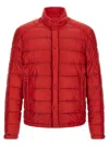 Moncler Selves Down Jacket High Collar Pockets In Red