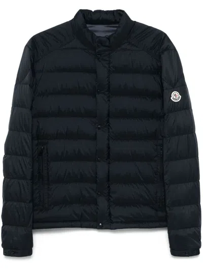 Moncler Selves Lightweight Short Down Jacket Clothing In Blue