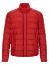 Moncler Selves Down Jacket High Collar Pockets In Red