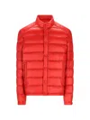 Moncler Selves Down Jacket High Collar Pockets In Red