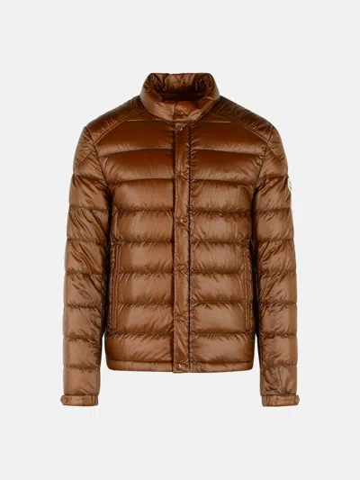 Moncler 'selves' Short Brown Polyamide Down Jacket