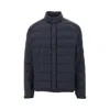 Moncler Munt Hooded Zip-up Down Jacket In Blue