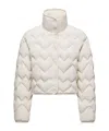 Moncler Senevee Heart-quilted Short Down Jacket In White