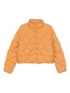 Moncler Senevee Chevron-quilted Short Down Jacket In Yellow