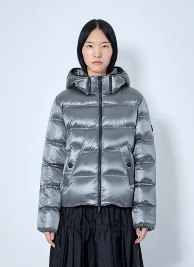 Moncler Sensation Short Down Jacket In Gray