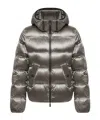 Moncler Sensation Short Down Jacket In Brown