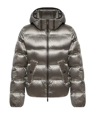 Moncler Sensation Short Down Jacket In Silver