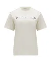 Moncler Sequin-embellished Cotton T-shirt In White