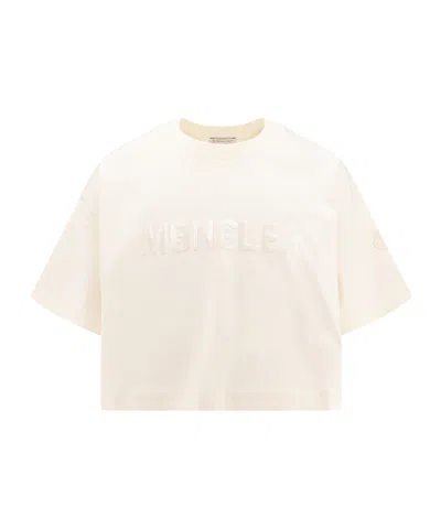 Moncler Sequin-embellished T-shirt In White