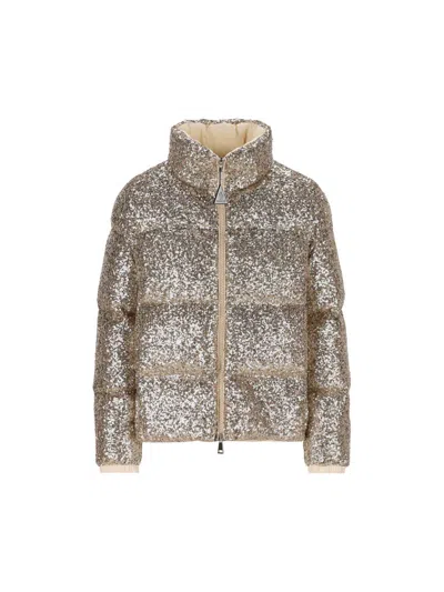 Moncler Sequinned Zip-up Puffer Jacket In M14