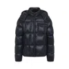 Moncler Padded Hooded Coat With Flap Pocket In Black