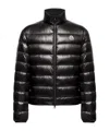 Moncler Water-repellent Micro Ripstop Down-filled Jacket With Drawstring Hem In Black