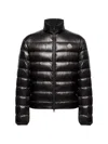 Moncler Water-repellent Micro Ripstop Down-filled Jacket With Drawstring Hem In Black
