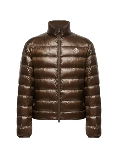 Moncler Down-filled Micro Ripstop Water-repellent Coat With Drawstring Hem In Animal Print