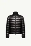 Moncler Water-repellent Micro Ripstop Down-filled Jacket With Drawstring Hem In Black
