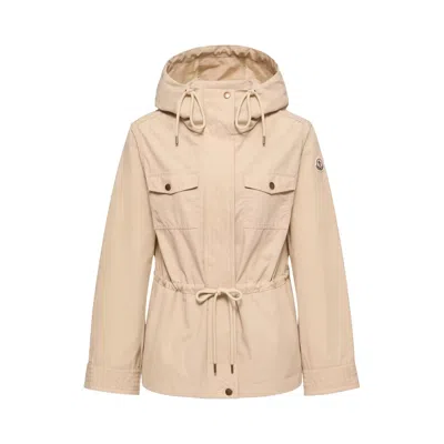 Pre-owned Moncler Serin Short Parka 'beige' | Cream | Women's Size 3