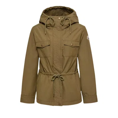 Pre-owned Moncler Serin Short Parka 'olive' | Green | Women's Size 1