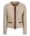 Moncler Serinde Leather-trimmed Quilted Wool-blend Bouclé Down Jacket