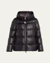 Moncler Seritte A-line Short Down Jacket In Black