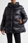 Moncler Seritte Down Parka In Black/black
