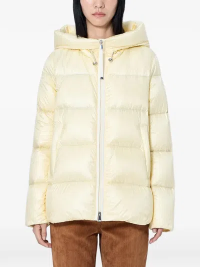 Moncler Serittes Hooded Down Jacket In Animal Print