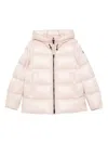 Moncler Serittes Hooded Short Down Jacket Clothing In Pink