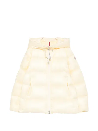 Moncler Serittes Hooded Quilted Jacket In Neutral