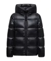 Moncler Serittes Short Down Jacket With Hood In Black
