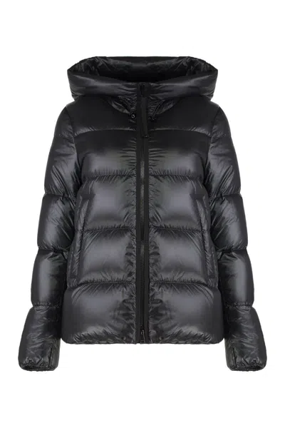 MONCLER MONCLER SERITTES HOODED SHORT DOWN JACKET