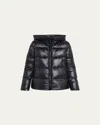 Moncler Serittes Hooded Short Down Jacket In Black