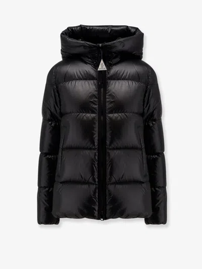 Moncler Serittes Nylon Down Jacket With Hood In Black