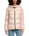 Moncler Serittes Hooded Short Down Jacket Clothing In Neutral