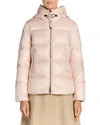 Moncler Womens Rose Pink Serittes Hooded Shell-down Jacket In Pink