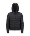 Moncler Doudoune Courte À Capuche Sestriere In Blue