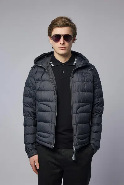 Moncler Sestriere Padded Hooded Jacket In Gray