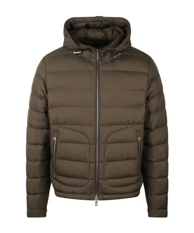 Moncler Sestriere Quilted Down Jacket In Brown
