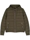 Moncler Sestriere Quilted Down Jacket In Grün
